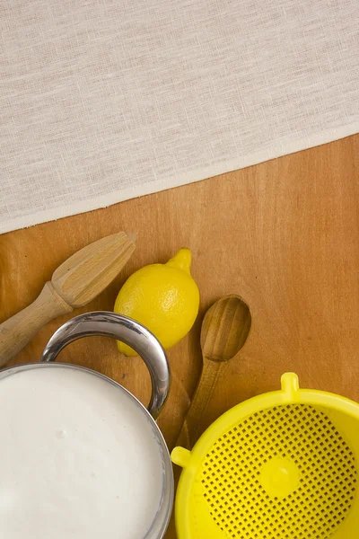Mascarpone ost matlagning hemma — Stockfoto