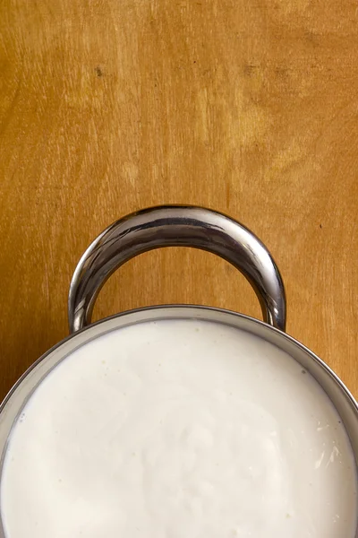 Mascarpone cheese cooking at home — Stock Photo, Image