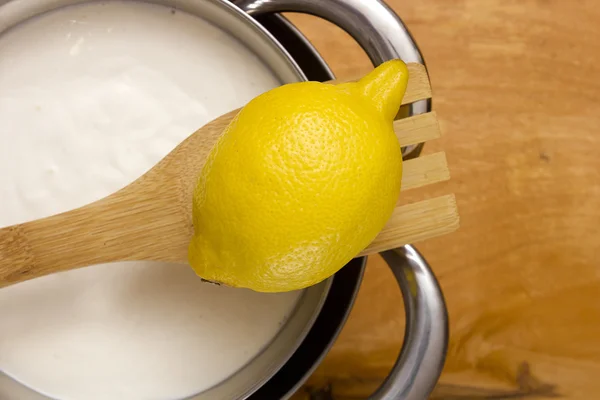 Mascarpone queijo cozinhar em casa — Fotografia de Stock