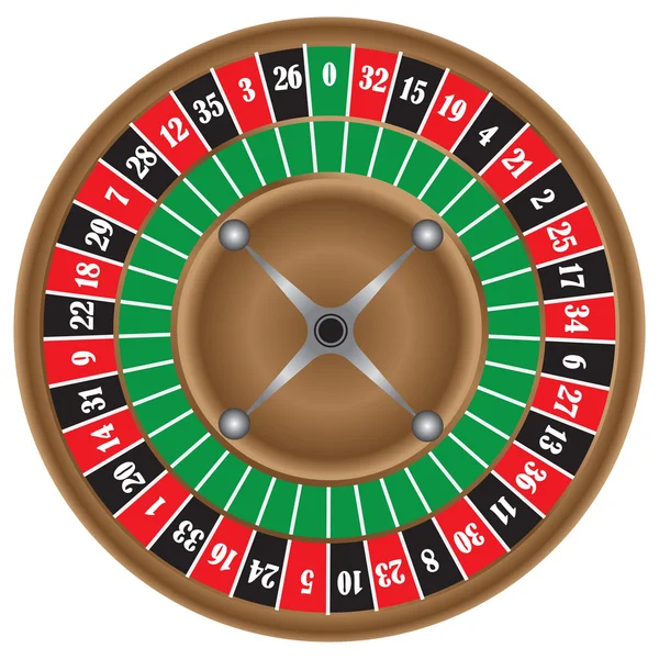 Klasszikus játék rulett kerék — Stock Vector