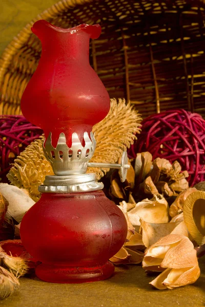 Lâmpada de gás vintage vermelho — Fotografia de Stock