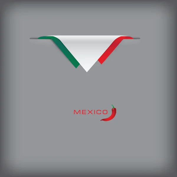 Banner met gestileerde Mexicaanse vlag — Stockvector