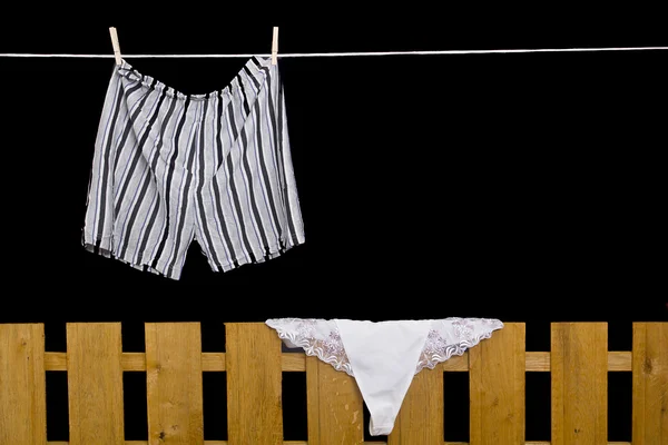 Male and female underwear — Stock Photo, Image