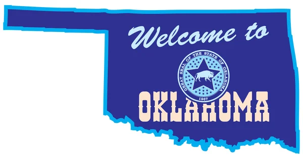 Добро пожаловать в OKLAHOMA — стоковый вектор