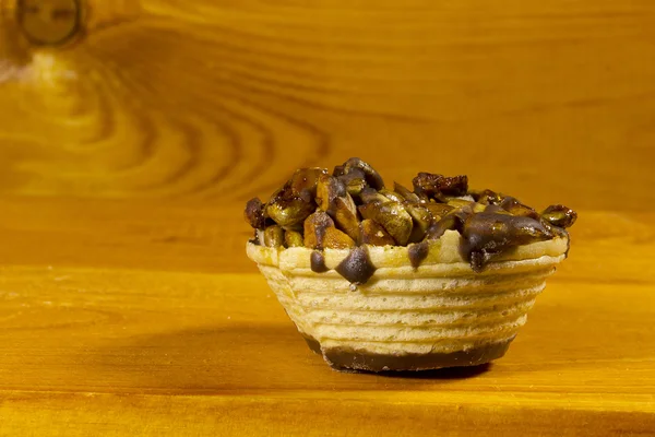 Semillas de girasol Galletas con chocolate en cesta de gofres —  Fotos de Stock