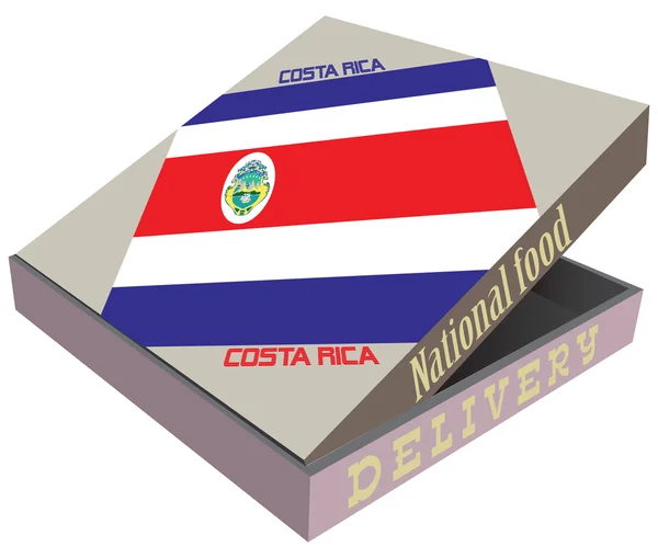 Csomagolás, a szállítás, az élelmiszer-Costa Rica — Stock Vector