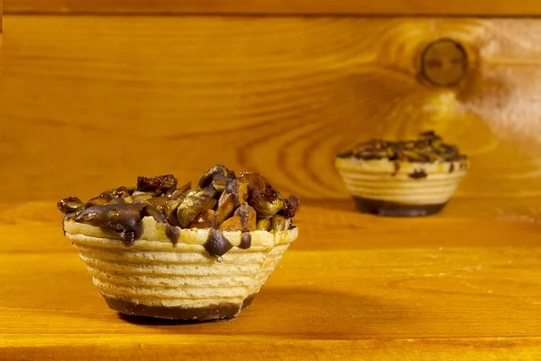 Semillas de girasol Galletas con chocolate en cesta de gofres —  Fotos de Stock