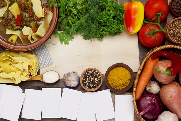 Ingredients for Uzbek Laghman — Stock Image Ingredients for Uzbek Laghman Stock Picture