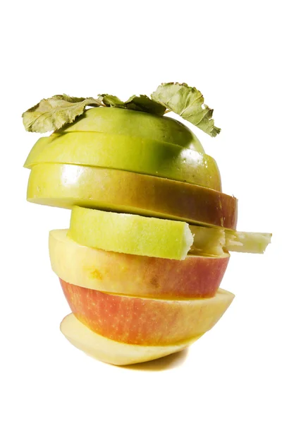 Ripe apple sliced layers — Stock Photo, Image