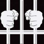 Vektor ruce držící vězeňské mříže (ruce za mřížemi, ruce ve vězení)  #36604905 | fotobanka Fotky&Foto