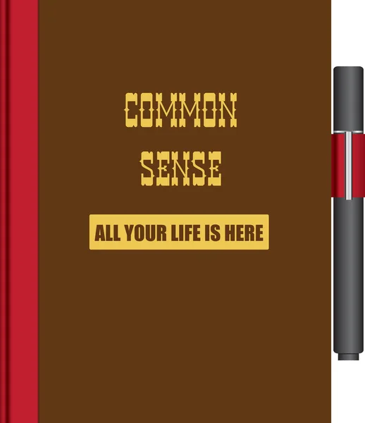 Workbook Common Sense All Your Life Here — Stock Vector