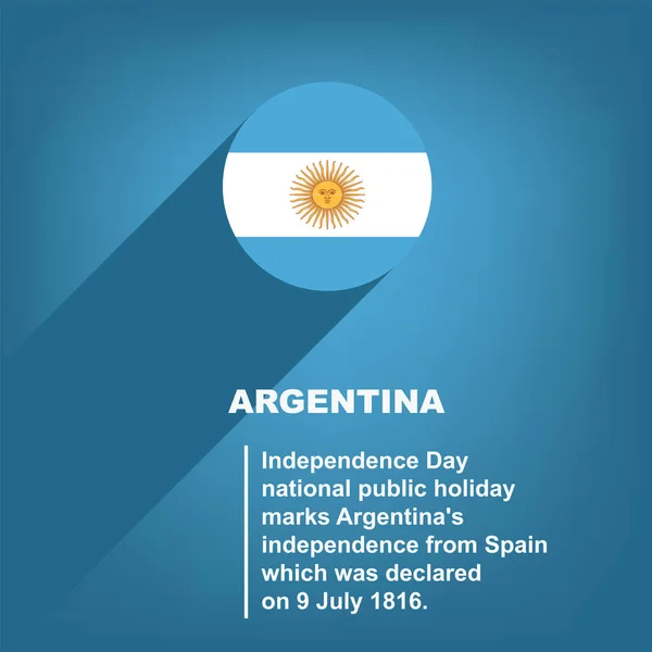 Nationale Feestdag Argentinië Onafhankelijkheidsdag Affiche Voor Evenement — Stockvector