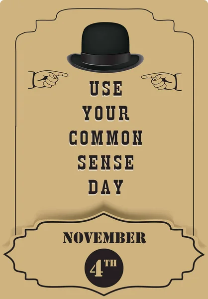 Voor Felicitaties Met Het Evenement Gebruik Common Sense Day — Stockvector