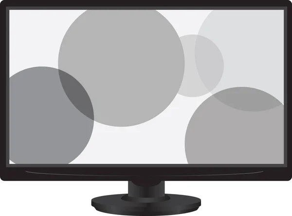 Pantalla Plana Moderna Estándar Monitor Ordenador Ilustración Vectorial — Vector de stock