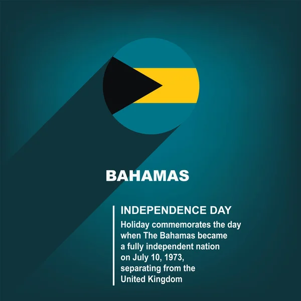 Festa Nazionale Delle Bahamas Giorno Dell Indipendenza Manifesto Evento — Vettoriale Stock