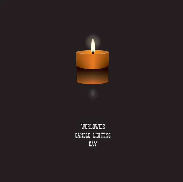 Cada Segundo Domingo Diciembre Las Velas Encienden Memoria Los Niños — Vector de stock