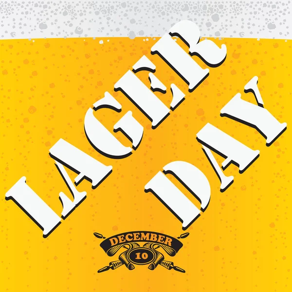 Lager Beer Day Datum Slaví Prosince — Stockový vektor