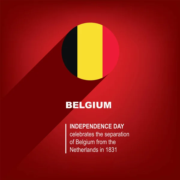 Férias Nacionais Bélgica Dia Independência Cartaz Para Evento — Vetor de Stock