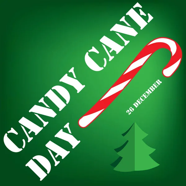 Candy Cane Day Poster December Event — Stock Vector