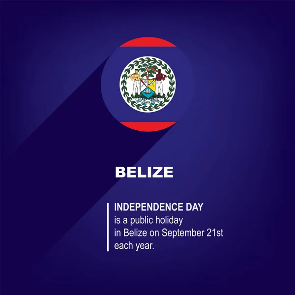 Nationale Feestdag Belize Onafhankelijkheidsdag Affiche Voor Evenement — Stockvector