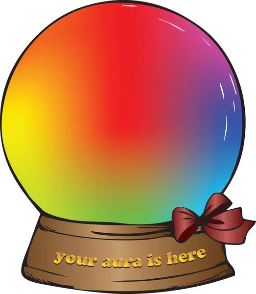 Gift Souvenir Ball Filled Different Colors Human Aura — Stock Vector