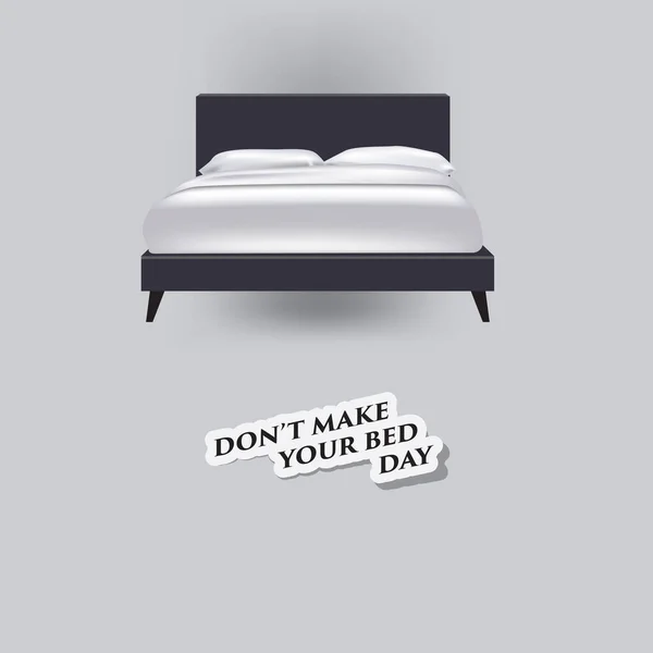 Don Make Your Bed Day Wird Jedes Jahr Dezember Gefeiert — Stockvektor