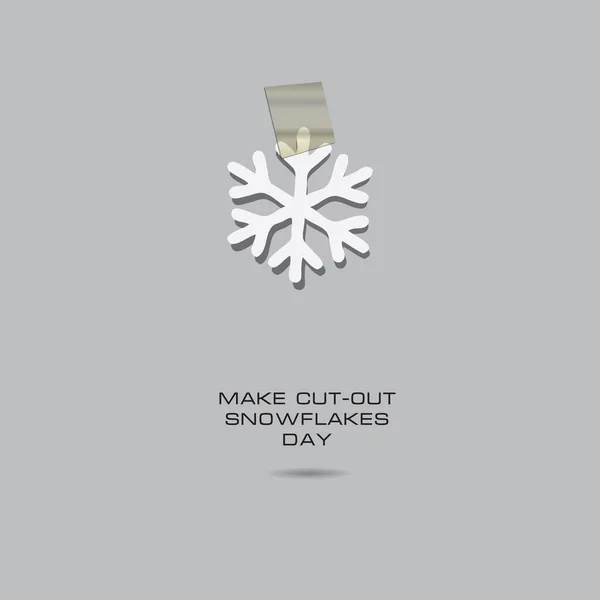 Wakacje Wakacjach Make Cut Out Snowflakes Day — Wektor stockowy