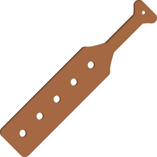 罰のための木製の楽器 プロフィールの鞭 — ストックベクタ