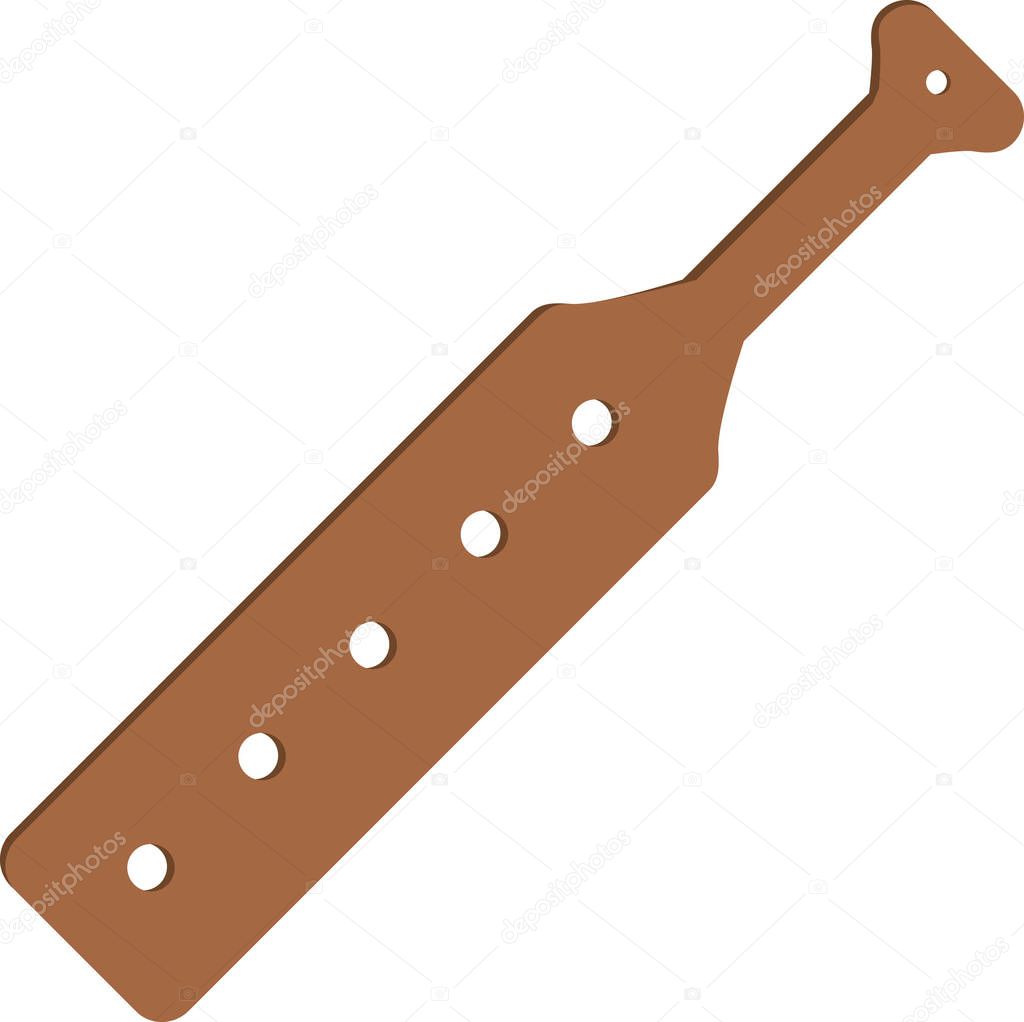 Wooden instrument for punishment - whipping of the profiled