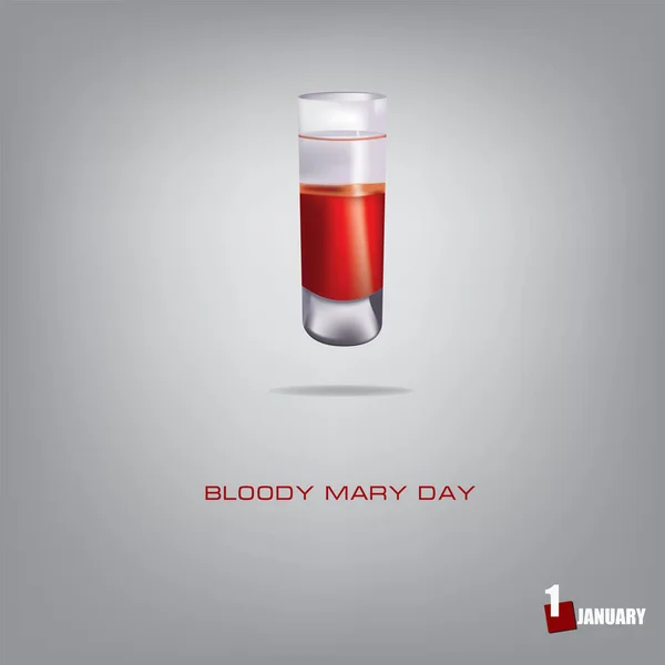 Bloody Mary Day Alkoholista Randi Bloody Mary Day Egy Szabványos — Stock Vector