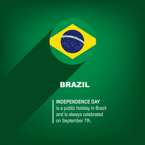 Nationale Feestdag Brazilië Onafhankelijkheidsdag — Stockvector