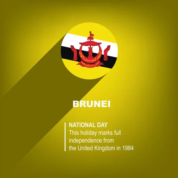 Nationale Feestdag Brunei Nationale Feestdag — Stockvector