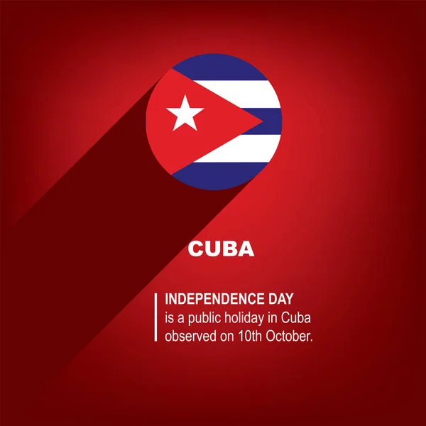 Vakantie Onafhankelijkheidsdag Cuba Gevierd Oktober — Stockvector
