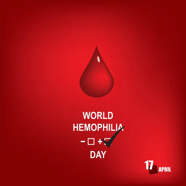 Εκδήλωση Γιορτάζεται Τον Απρίλιο Παγκόσμια Ημέρα Αιμοφιλίας — Διανυσματικό Αρχείο