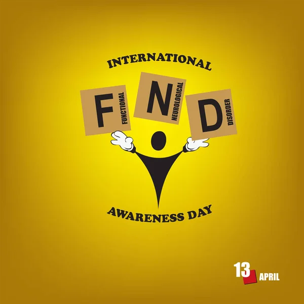 Calendar Event Celebrated April International Functional Neurologic Disorder Awareness Day — ストックベクタ