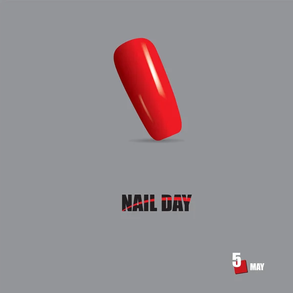 Evento Del Calendario Celebra Mayo Nail Day — Vector de stock