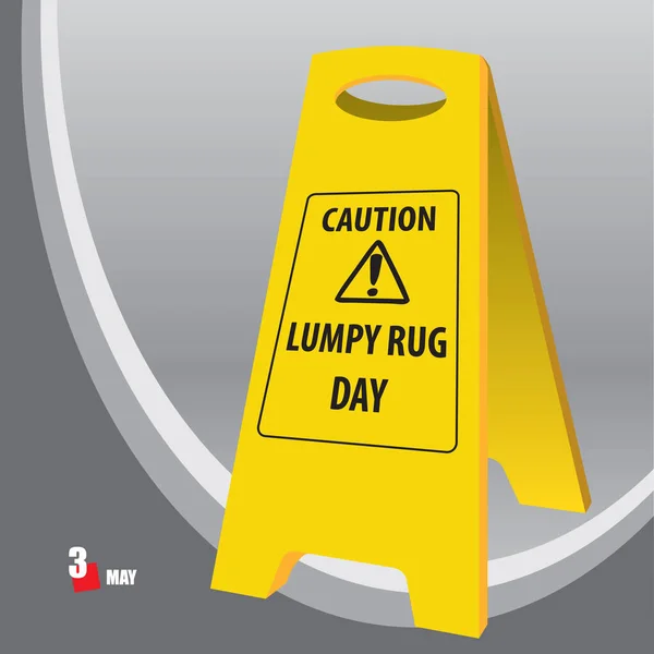 Evento Festivo Celebrado Mayo Lumpy Rug Day — Vector de stock