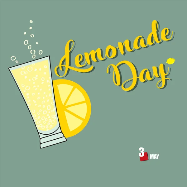 Das Kalenderereignis Wird Mai Gefeiert Tag Der Limonade — Stockvektor