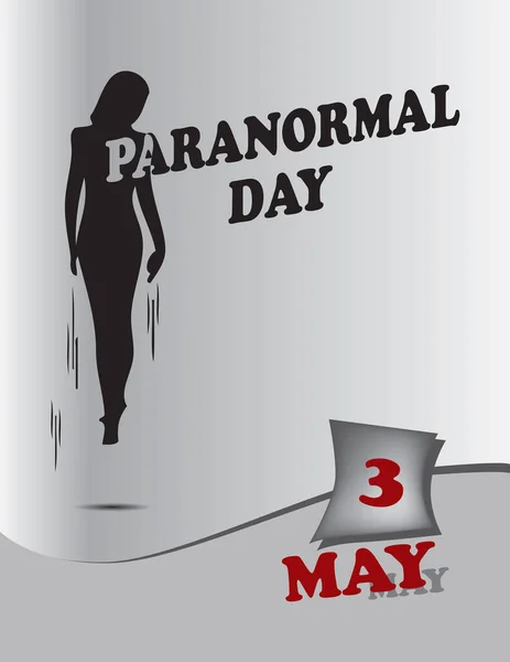 Poster Paranormal Günü Mayısta Tatil Tarihi Için Vektör Illüstrasyonu — Stok Vektör