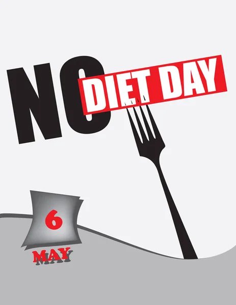 Poster Tidak Diet Day Vector Ilustrasi Untuk Hari Libur Pada - Stok Vektor