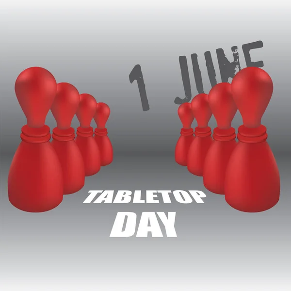 Événement Calendrier Est Célébré Juin Tabletop Day — Image vectorielle
