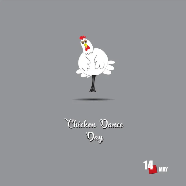 Evento Del Calendario Celebra Mayo Día Del Baile Del Pollo — Vector de stock