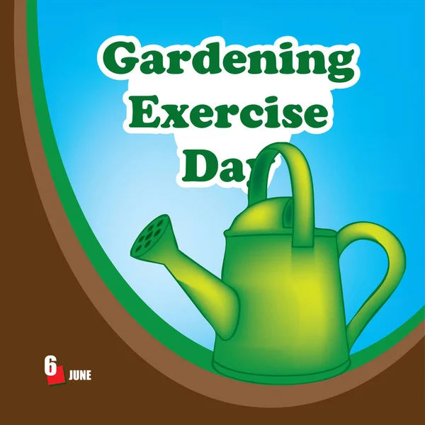 Événement Festif Célébré Juin Jour Exercice Jardinage — Image vectorielle