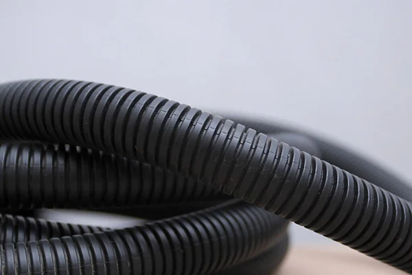 Electric Wires Black Braid Rolled Roll — Stok fotoğraf