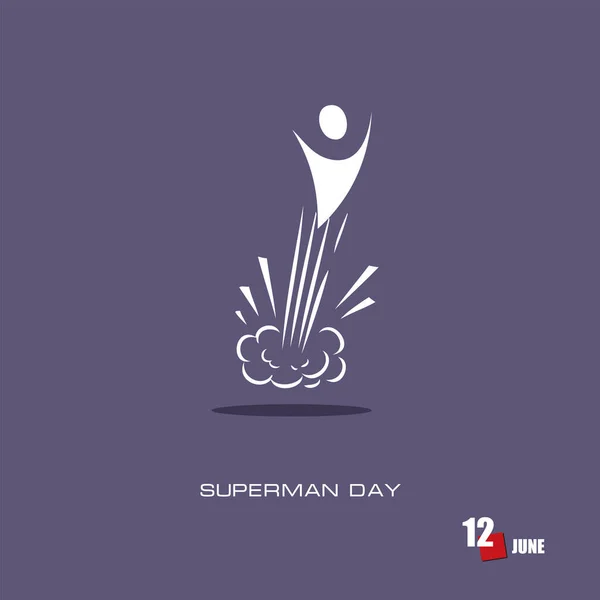 Calendar Event Celebrated June Superman Day — Vector de stock