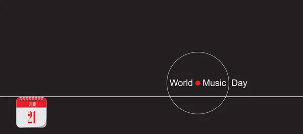 Tarjeta Para Día Del Evento Día Mundial Música — Archivo Imágenes Vectoriales