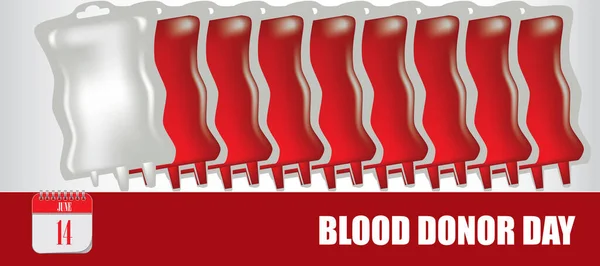 Картка Дня Події Всесвітній День Донора Крові — стоковий вектор