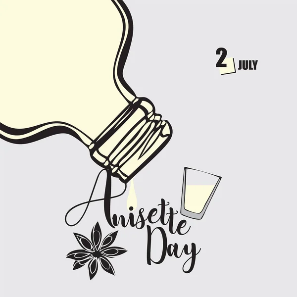 Evento Calendário Comemorado Julho Anisette Day —  Vetores de Stock