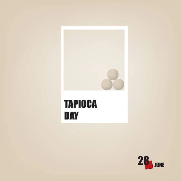 カレンダーイベントは6月に祝われます Tapoica Day — ストックベクタ