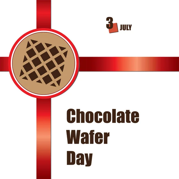 Evento Calendario Celebra Nel Mese Luglio Cioccolato Wafer Day — Vettoriale Stock
